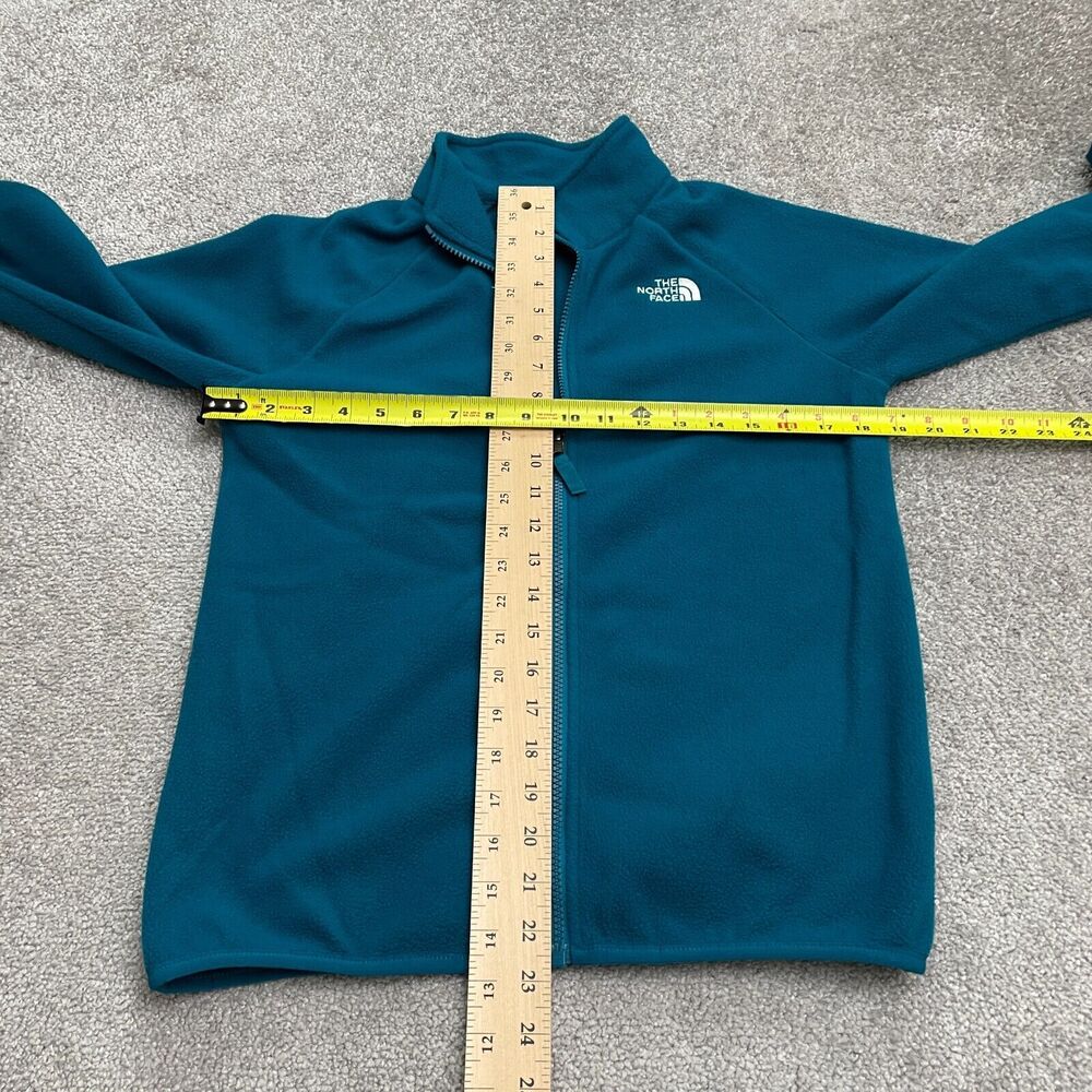 The North Face Khumbu Fleece Jacket Girls Kids Large Teal Blue Full Zip Outdoor - Picture 6 of 10